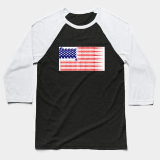 Bike USA Flag Baseball T-Shirt